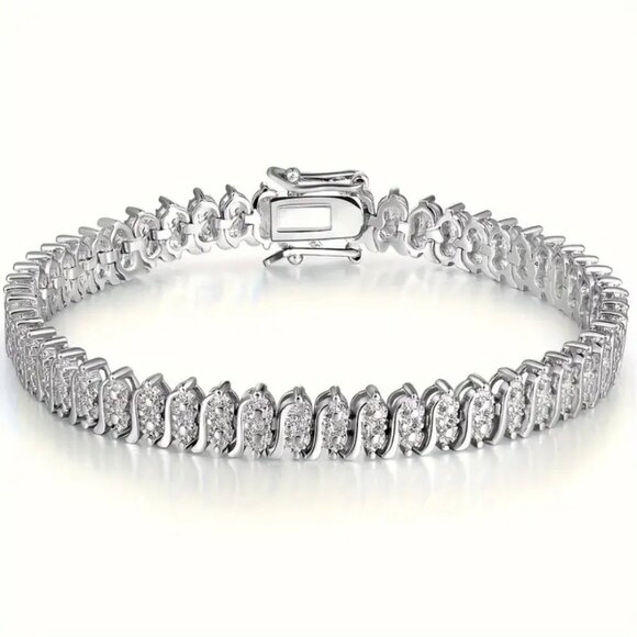 2ct Oval Diamond Womens 14K White Gold Tennis Bracelet 14 Karat Silver Jewelry
